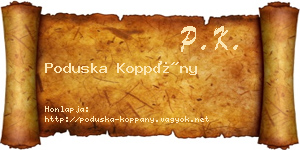 Poduska Koppány névjegykártya